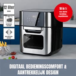 Quvo® Heteluchtoven - Oven - Airfryer Oven - Roestvrij staal -Zilver - 38cm x 33cm x 37cm — thumbnail 7