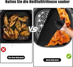 Accessoires luchtfriteuse Gescht voor Cosori 5,5 l/6 l/6,2 l/6,4 l, 22 stuks accessoires, herbruikbare bakvormen met paar ovenwanten van siliconen, muffinvormen, bakplaat, enz. — thumbnail 8