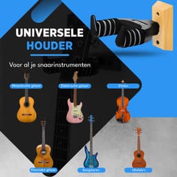 Finesse Gitaar Muurbeugel - Auto Open/Sluit - met Plectrums - Wandbeugel - Gitaarstandaard — thumbnail 5