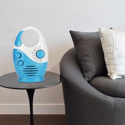 Waterdichte doucheradio, Multifunctionele draagbare AM/FM-radio met haak, ingebouwde luidspreker, op batterijen werkende radio voor badkamer, keuken en buitengebruik Dagelijks waterdicht - Cyslmuk® — thumbnail 4