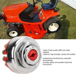 8 Pole Ignition Switch - Starter Switch Vervanging voor Tractor - Grasmaaier voor 6V 12V 24V Systeem met Reserve Sleutel — thumbnail 4