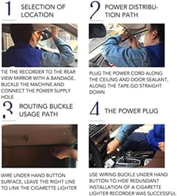 Premium Dashcam Voor En Achter – 1080P Autorijrecorder – 360° Rotatielens – Nachtzicht – Bewegingsdetectie – Achteruitrijmonitor – Lusopname – 3,16 Inch HD-Scherm – Inclusief Binnencamera En Autolader — thumbnail 2