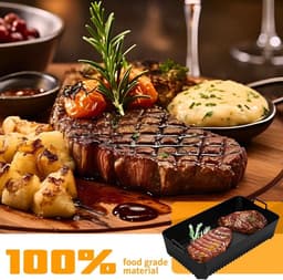 Siliconen bakvorm voor airfryer - geschikt voor 55 l en 62 l - accessoires met scheidingswanden - heteluchtfriteuse-accessoires - zwart. — thumbnail 5