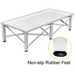 Wasmachine Verhoger - Platform Onderstel - 124 x 55 x 30 cm - Draagvermogen 150 kg - Multifunctioneel - IJzer - Geschikt Voor Wasmachine, Droger En Koelkast — thumbnail 2