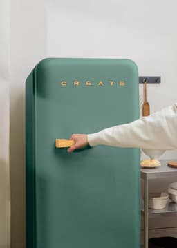 CREATE - Koelkast in retrostijl - Sage - Handvat Hout - FRIDGE RETRO 281L — thumbnail 5