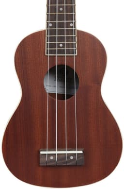 Sopraan Ukulele - Complete Starterset - Voor Beginners - Sapele Body - Incl. Hoes, Tuner, Draagriem, Schoonmaakdoek & Standaard - Naturel — thumbnail 5