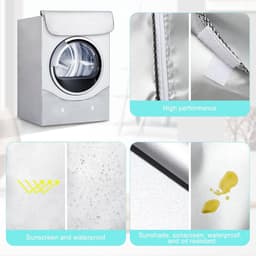 Allecta - Waterdichte Beschermhoes voor Wasmachine en Droger - Afdekking Binnenshuis - Stofdicht - Huishoudartikelen - Wasmachine Accessoires — thumbnail 4