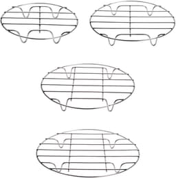 Ynkkvre – Ovenrooster – 4-pack ronde roestvrijstalen rekken 7/8/9/10 inch – stoomrek en bakrek – voor bakken, koken, stomen, wecken en liften van voedsel – geschikt voor airfryer en snelkookpan — thumbnail 1