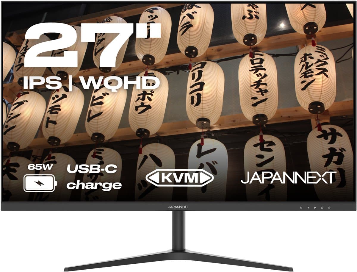 Bureaumonitor 27'' inch WQHD 75 Hz JN-IPS27WQHDR-C65W — afbeelding 1
