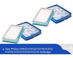 Replacements® filterset – Geschikt voor Philips PowerPro Expert | 2x Uitblaasfilter + 2x Motorfilter