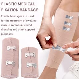 Ronte - Elastische band met metalen clips voor knieën en polsen - Set van 6 rollen - 2 maten beschikbaar - Ideaal voor genezing en ondersteuning — thumbnail 2