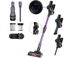 Draadloze Steelstofzuiger met LED Display en Verwisselbare Batterij