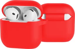 Jumada's Case Geschikt voor AirPods 4 Hoesje Hoes Siliconen Met Clip Cover - Hoesje Geschikt voor Apple AirPods 4 Hoes Siliconen - Rood — thumbnail 2