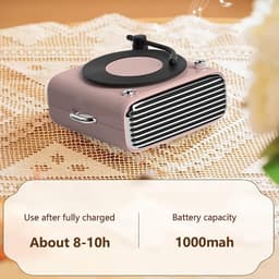 Gigicial Retro Bluetooth Speaker - Vintage Radio Bluetooth Speaker - Simuleert Echte Vinylmachine Met Stereogeluidseffecten - 1 - Roze — thumbnail 5