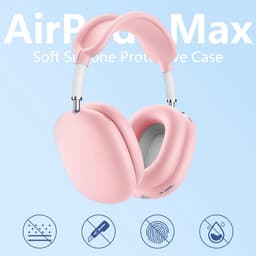 4-delige set - Siliconen Hoes - voor AirPods Max Hooftelefoons 1，2 van – Siliconen Oorkussens Beschermhoes - Oorschelp Beschermhoes, Hoofdband Beschermhoes – Anti-Kras Zachte Siliconen Beschermer – roze — thumbnail 2