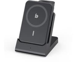 MagSafe Powerbank 5.000mAh en 15W 3 in 1 Draadloos QI Oplaadstation - Docking station geschikt voor Apple iPhone, draadloze oortjes en smart watch