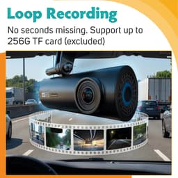 Pora&Co Dashcam Dual Lens 4K – Voor & Achter Camera – Ultra HD – Nachtzicht – Parkeermodus — thumbnail 2