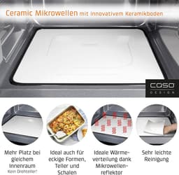 Testwinnaar Magnetron met Grill - 25 Liter Capaciteit, Keramische Bodem voor Gelijkmatige Verdeling, Koken op Twee Niveaus — thumbnail 2