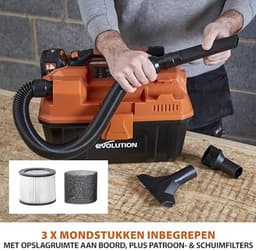 Draadloze natte en droge werkplaatsstofzuiger 18V Li-Ion met dubbele luchtfunctie — thumbnail 3