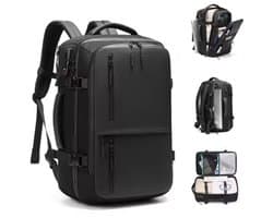 Laptop Rugzak – Waterafstotend – Zakelijk & Reistas – Zwart - Top kwaliteit