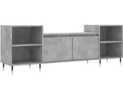 TV Meubel 160 cm Betonlook Hout - Media Kast voor Televisie