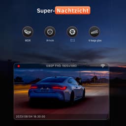 VIN® Dual Dashcam - Dashcam Voor Auto 1080p - Voor en Achter Camera – Inclusief 64GB SD-Kaart – Auto Camera Met Parkeerbewaking - Met Nachtzicht – G-Sensor — thumbnail 5