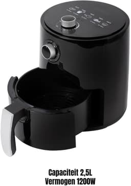 RVV® Mini airfryer - Airfryer - Airfryer klein - Zwart - ‎27cm x 27cm x 32cm — thumbnail 3