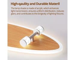 Kind Plafondlamp LED Skateboard Design - Dimbaar met Afstandsbediening - 24W - 3000K-6500K