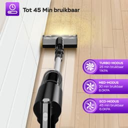 TurboTronic C26 Draadloze Steelstofzuiger met Handstofzuiger- Kruimeldief - Zwart — thumbnail 3