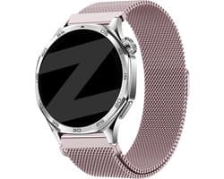 Bandz Smartwatch bandje Milanese 20mm - geschikt voor Samsung Galaxy Watch 7 40 & 44mm / 6 (Classic) / 5 (Pro) / 4 / FE / 3 - 41mm / Active - Polar Pacer / Unite / Ignite - Amazfit GTS 1/2/3/4 / Bip 3 Pro / U Pro - Roze