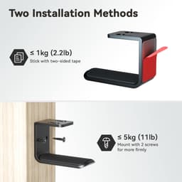 Gigicial Inhoudhouder - Kooi Voor Bureauhoofdtelefoon - Eenvoudig Ontwerp & Stabiele Ondersteuning - 1 Stuk - Zwart — thumbnail 2