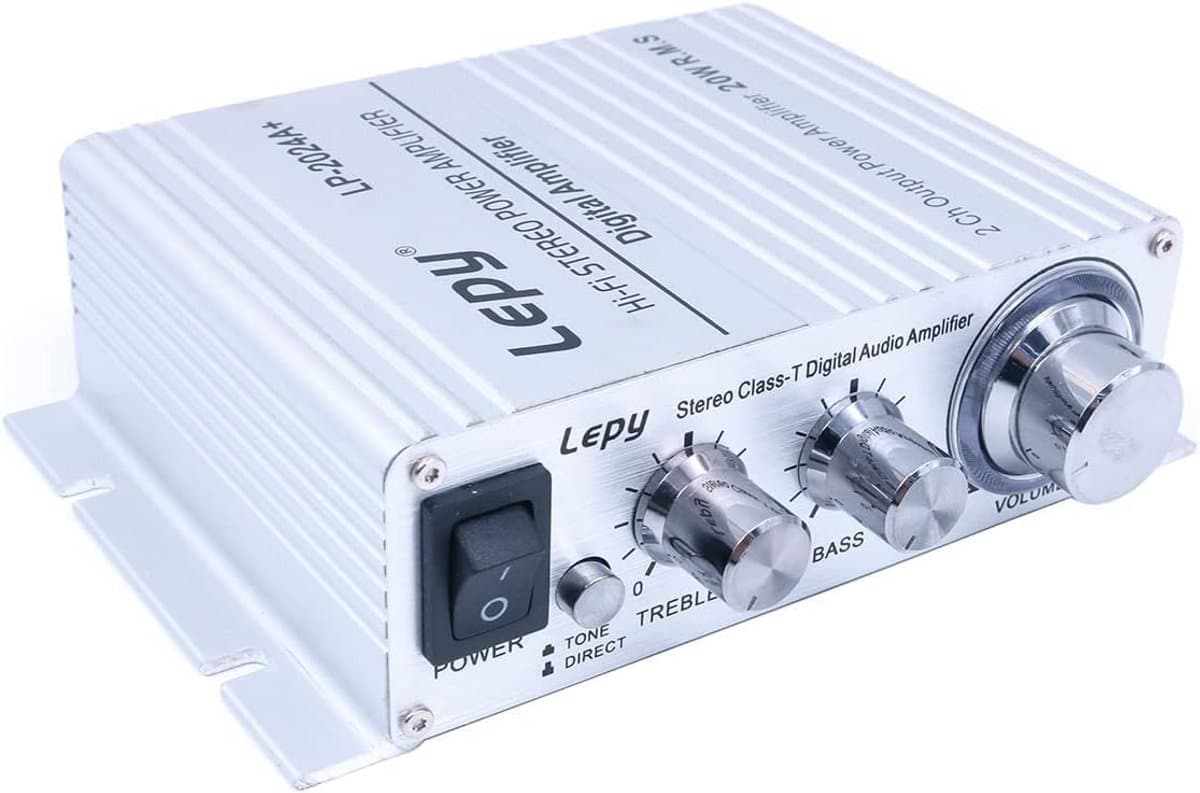Hi-Fi Stereo Eindversterker - Digitale Audio Versterker voor PC, Telefoon & MP3 Spelers - Zilver — afbeelding 1