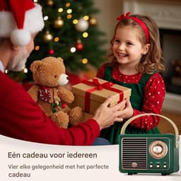 GELLDG Bluetooth-luidspreker - Mini - Draagbaar - Coole retro Bluetooth-luidspreker - Moderne muziekdoos - Geschikt voor kamerdecoratie, kantoordecoratie, woonkamerdecoratie, kinderfeestcadeau - Groen — thumbnail 7
