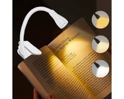 Oplaadbare Boekenlamp USB Flexibel Klem Leeslamp Dimbare Nachtlampjes
