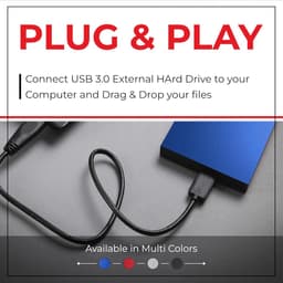 Ultradunne Draagbare Externe Harde Schijf 2,5 inch 320 GB met USB 3.0 voor Back-up en Snelle Opslag — thumbnail 2