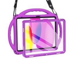 Kindvriendelijk Hoesje voor 10,9 Inch iPad - Siliconen, Schokbestendig met Ingebouwde Schermbeschermer