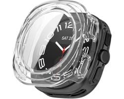 Hoesje Geschikt voor Samsung Galaxy Watch Ultra - Bumper Case met Ingebouwde Tempered Glass - Volledige Bescherming - Transparant