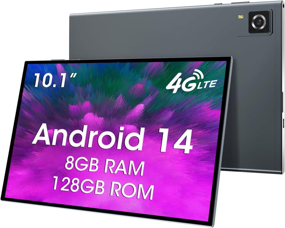 Krachtige 10 inch Tablet met 4G LTE en Bellen, Android 14, 8GB/128GB Opslag, Octa-Core Processor — afbeelding 1