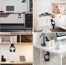 Set van 2 Universele Headset Houders voor Tafel en Muur - Ruimtebesparend en Antislip — thumbnail 3