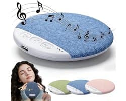 Kussen Luidspreker voor Slapen - Bluetooth Onderkussen Speaker met Witte Ruis & Timer - Plat Design met Stereobas - Private Slaap Luidspreker voor Volwassenen & Kinderen - Blauw - 1 Stuk