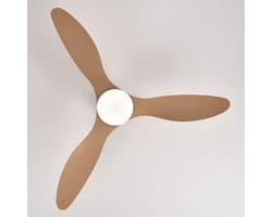 Plafondventilator - LED Plafondventilator - Ø 106 cm - 4320 LM - 3000K/6500K - Dimbaar - 3 snelheidsinstellingen - Timer - Zomer - Zeer stil - Natuurlijke houtkleur — afbeelding 1
