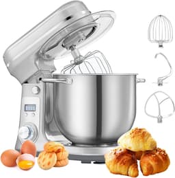 Keukenmachine - Keukenmixer - Foodprocessor - Keukenmachines & Mixers - Kitchenaid Keukenmachine - 6L Roestvrijstalen Kom – 1200W Krachtige Motor – 6 Snelheden – Zilver — thumbnail 1