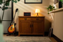 Retro speaker - Audizio Tune60 - Bluetooth speaker - Met afstandsbediening - 40W - Kersenhoutlook — thumbnail 2