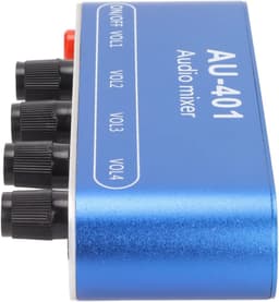 Stereo Sound Mixer - Audio Switcher - Volume Aanpassen - 4 In 1 Uit - Compact Ontwerp - Blauw — thumbnail 2