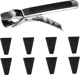 Airfryer Accessoires - Mand Verhogers - Betere Kookresultaten - Antislip Siliconen - Set van 9 - Zwart — thumbnail 5