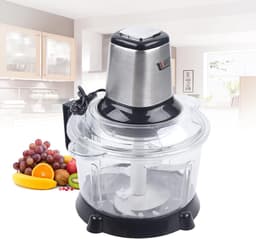 Elektrische Hakmolen - Keukenmachine Groente Snijder - Snel Ingrediënten Bereiden - 5 Liter Capaciteit - 300 Watt Vermogen - Zilver — thumbnail 3