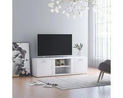 TV-kast - Media meubel - Woonkamer opbergen - Stijlvol design - 120 x 34 x 37 cm - Wit