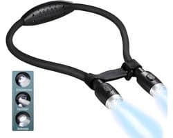 DnA® Neklamp - Neklampje Voor Haakwerk - Neklamp Oplaadbaar - Nekleeslamp - Neklampje - Zwart - 15cm x 10cm x 6cm