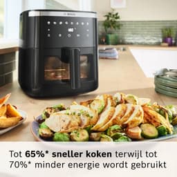 Bosch MAF671B0 Airfryer XXL - Serie 6 - 7,2L - Shake alarm - Kijkvenster - Warmhoudfunctie - 7 programma's - Tot 5 personen - Zwart — thumbnail 12