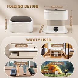Mini Wasunit - Compacte Wasmachine - Kamperen Reizen - Met Centrifuge - 11 Liter Capaciteit — thumbnail 2